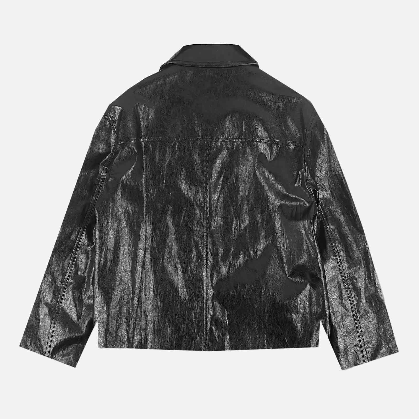 Crinckled Letter Jacket FW93SCCLJ BLK