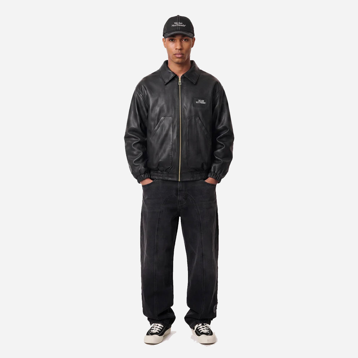 We Are Not Friends Boxy PU Jacket WANF-WI2615