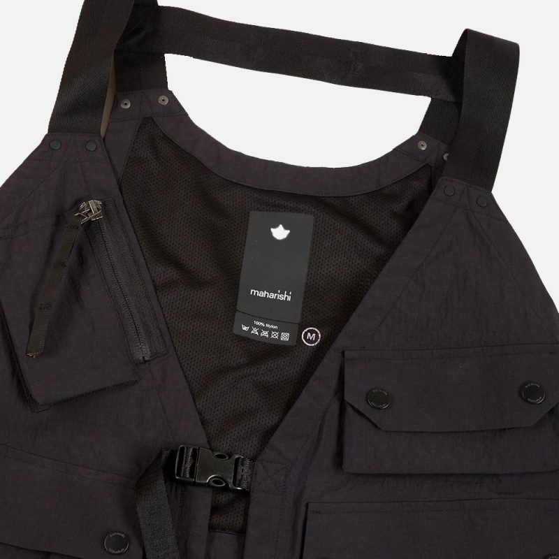 Veg Dyed Tactical Cargo Vest 6390 Black