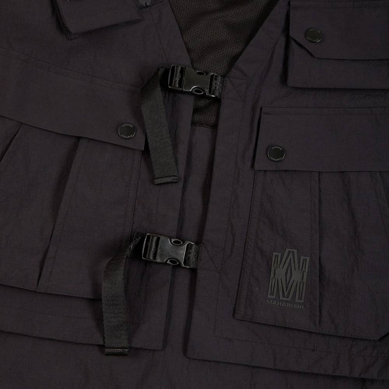Veg Dyed Tactical Cargo Vest 6390 Black