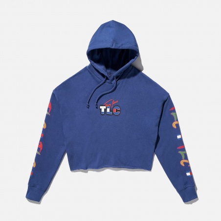 Tommy Jeans DW0DW13012C6Q Revisited TLC Cropped Hoody | 4Elementos