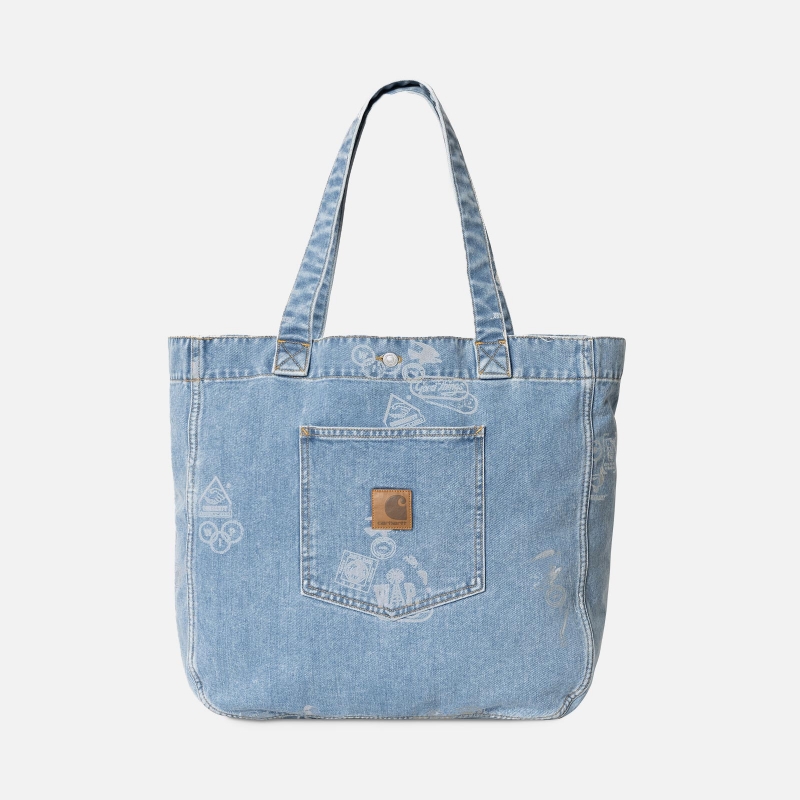 Stamp Tote Bag Denim I0337402LN35