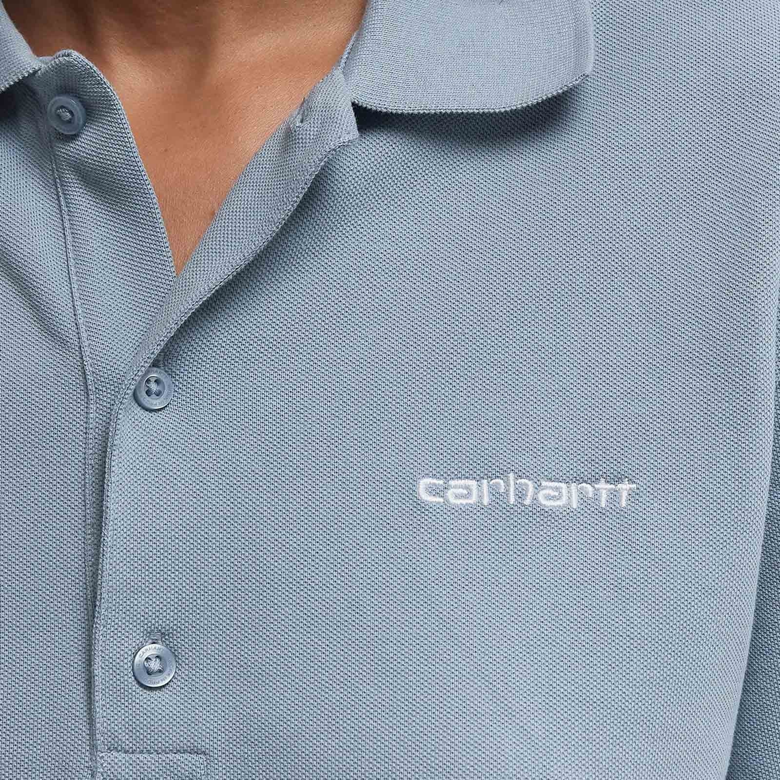W S S Carhartt Script Polo T Shirt I0345530F4XX