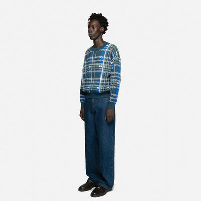 Tartan Knit Sweater FW93SCTKS BLU