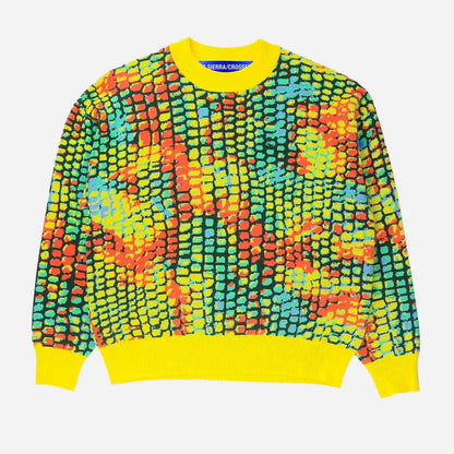 Snakeskin Knit Sweater FW93SCSKS YLW