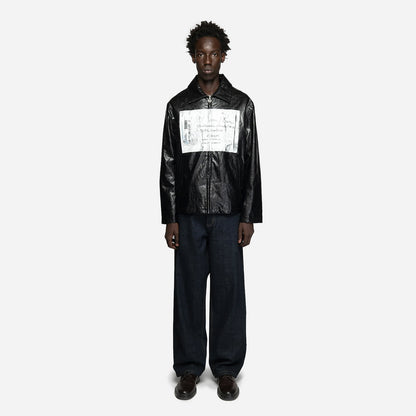 Crinckled Letter Jacket FW93SCCLJ BLK