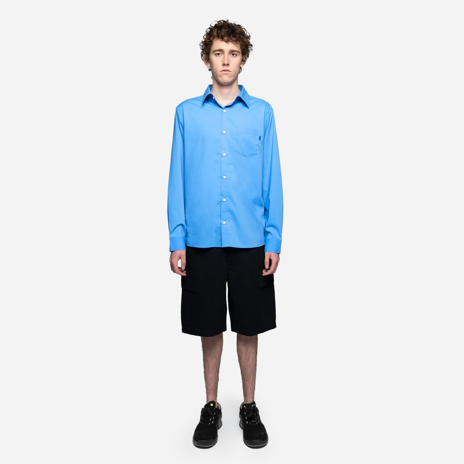 Blue Poplin Shirt T shirt SS2693SCBPS BLU