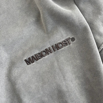 Erode Wave Zipped Hoodie 1DYEDZP LGRY