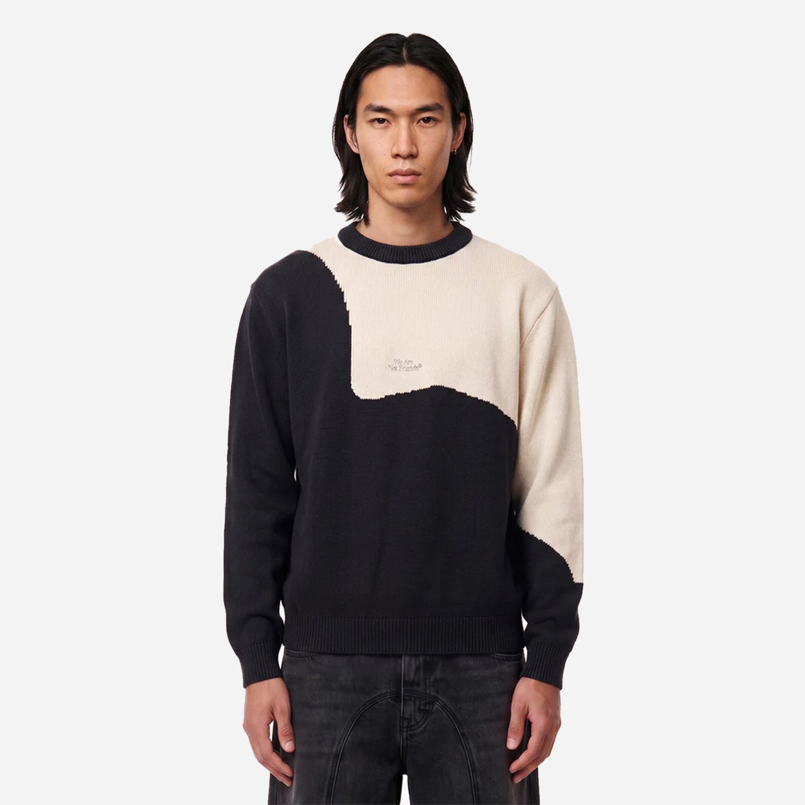 We Are Not Friends Bicolor Flower Sweater WANF-FA2617